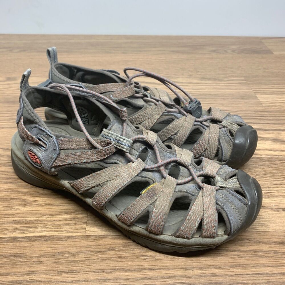 Women's Keen Sport Sandals Size 8 Brown Grey Tan water hiking shoes